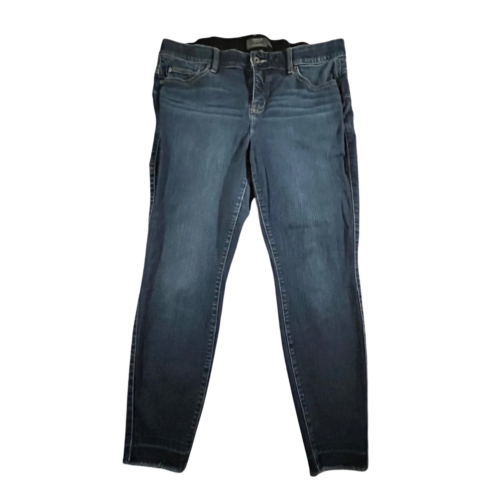 Torrid Bombshell Skinny Jeans Womens 18R Dark Wash Raw Hem Premium Stretch High